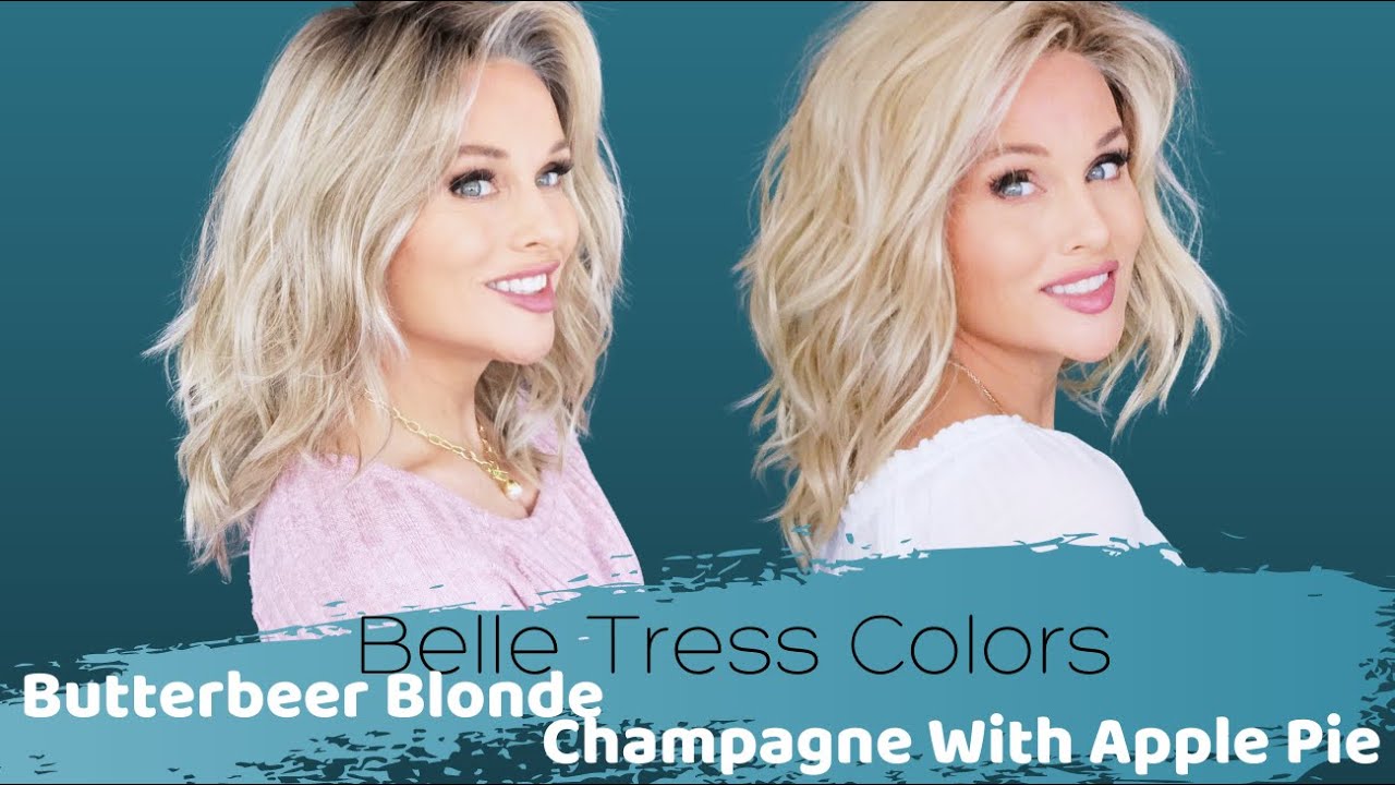 Belle Tress WIG COLOR COMPARISON!  Butterbeer Blonde VS Champagne W/Apple Pie | OUTSIDE Side By Side