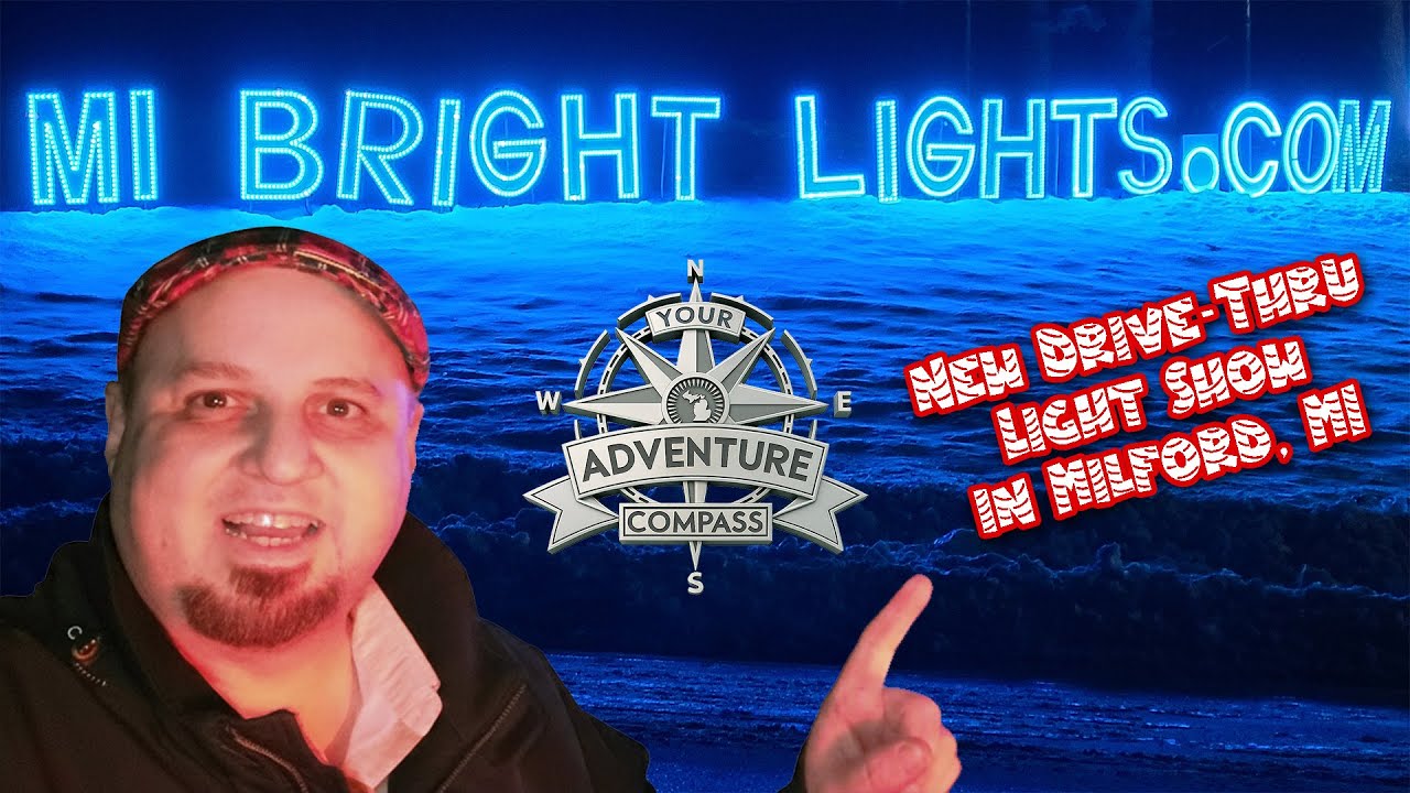 MI Bright Lights Drive-Thru Holiday Light Experience в Милфорде, штат Мичиган 🎄 #youradventurecom...