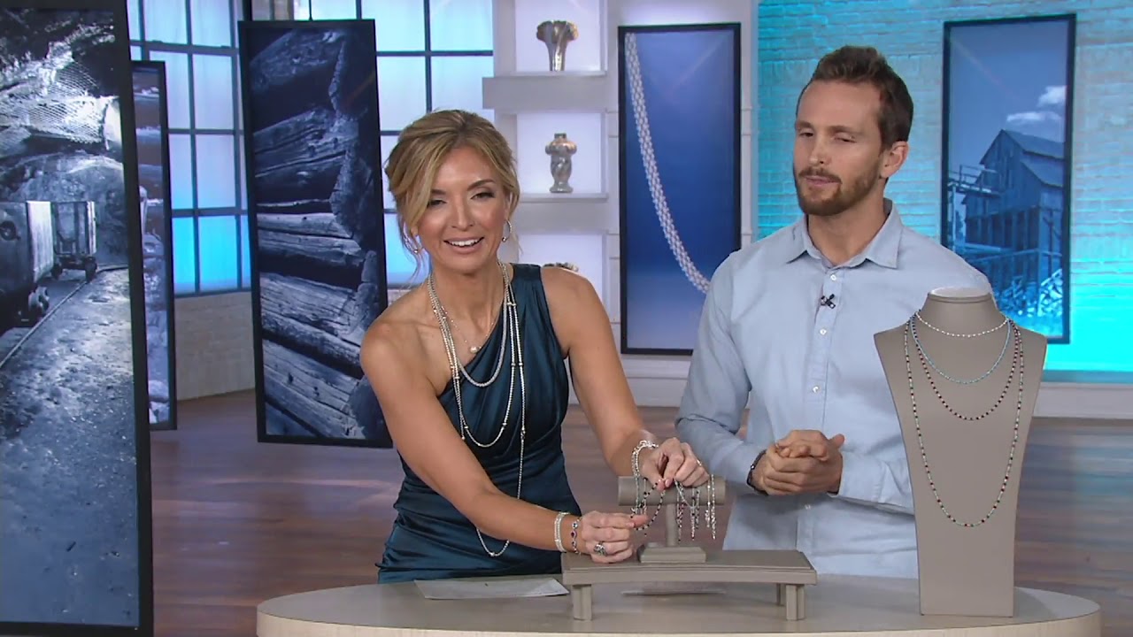 Italian Silver Set of 2 Gemstone Bracelets on QVC