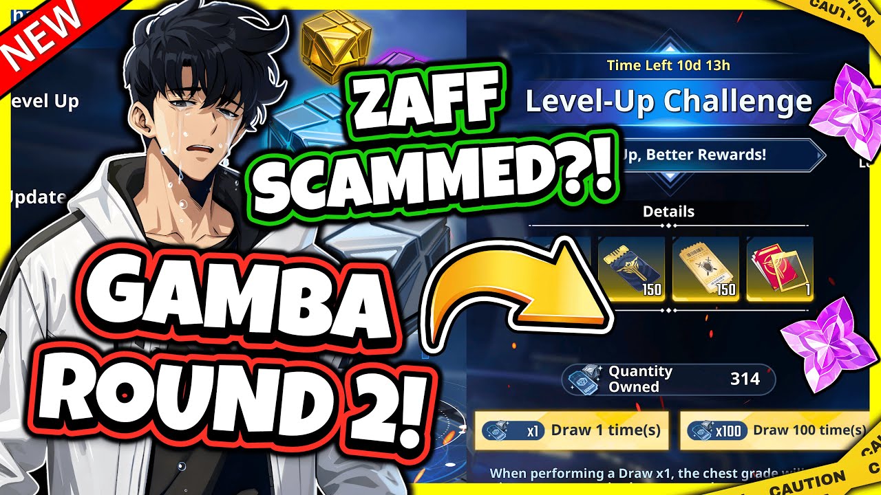 ZAFF GOT SCAMMED!? GAMBA ROUND 2 GONE WRONG?! JUICY OR NOT PULLS!? [Solo Leveling: Arise]