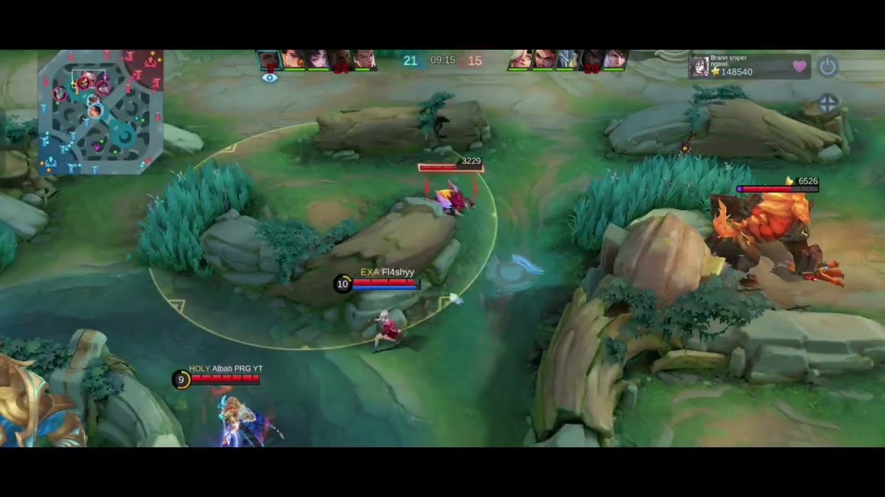 Top 1 global lesley dan top 1 global pakuito sedang bermain 