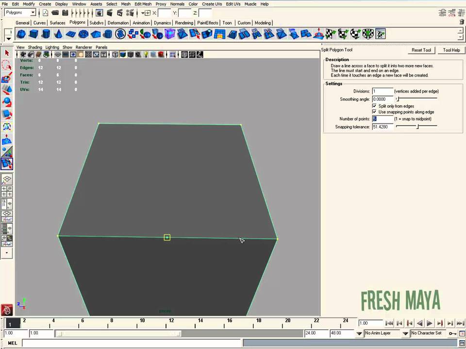 Maya Tutorial:  Creating Vertices