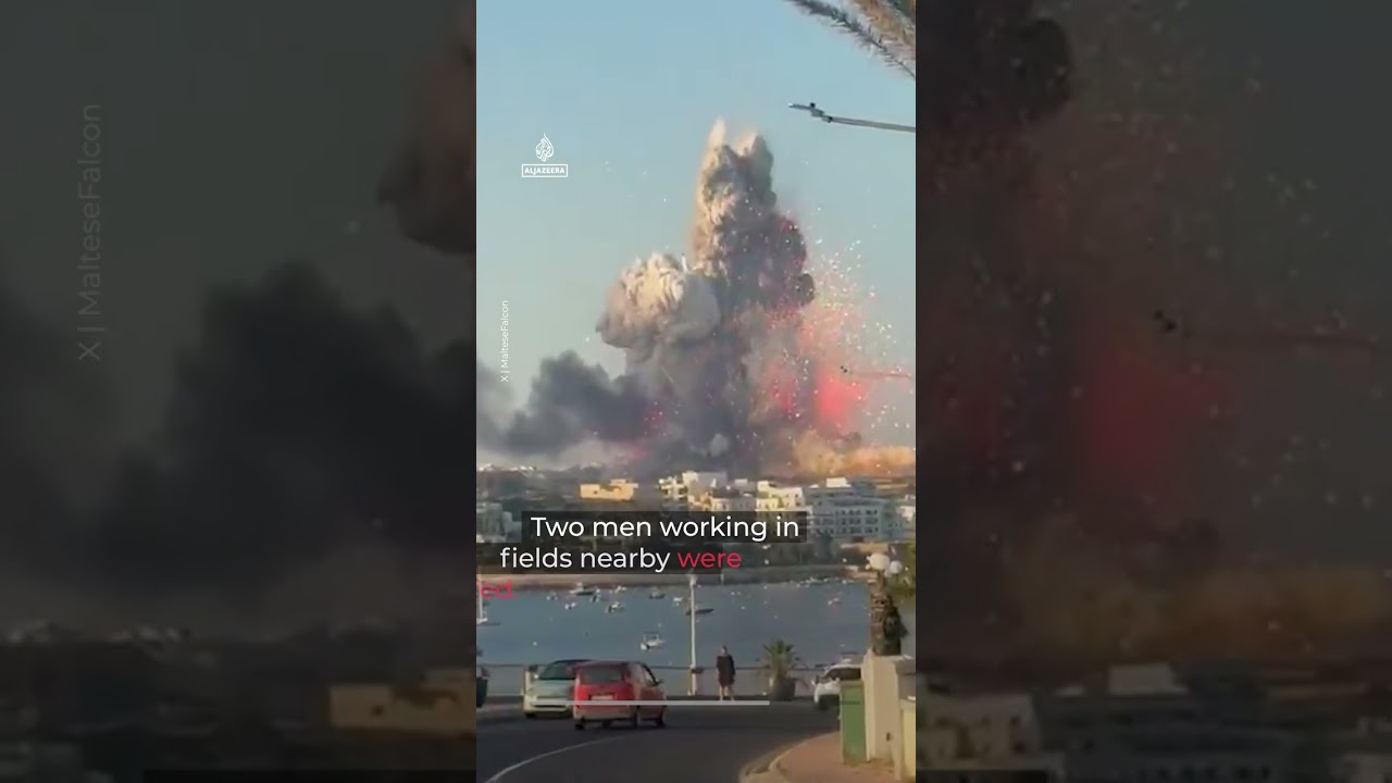Huge explosion at Malta fireworks factory | AJ #shorts