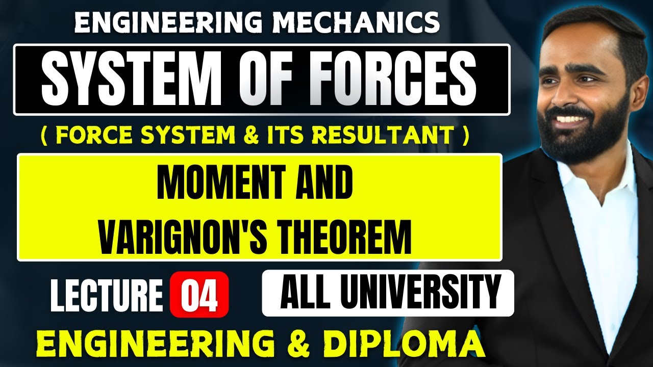 SYSTEM OF FORCES|Moment and Varignon's Theorem|LECTURE 04|Pradeep Giri Sir
