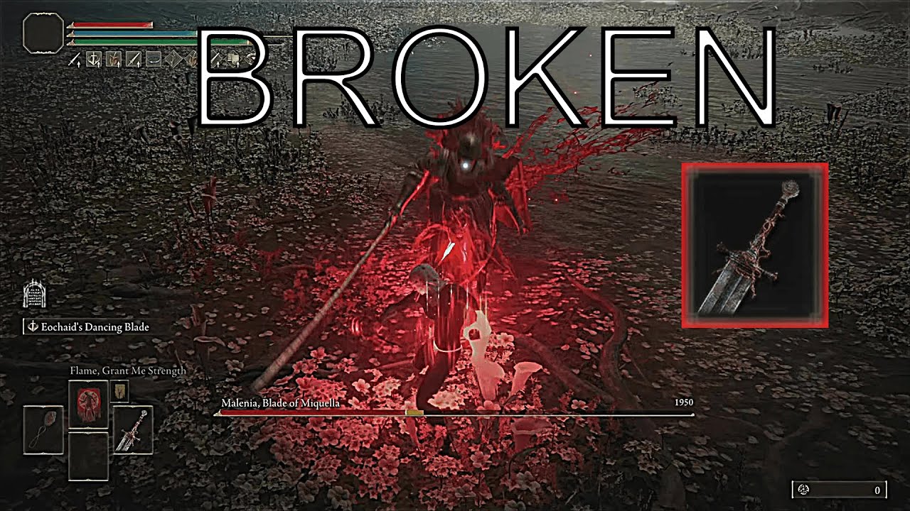 Strongest Elden Ring's weapon VS Malenia (NG+7, No Damage)