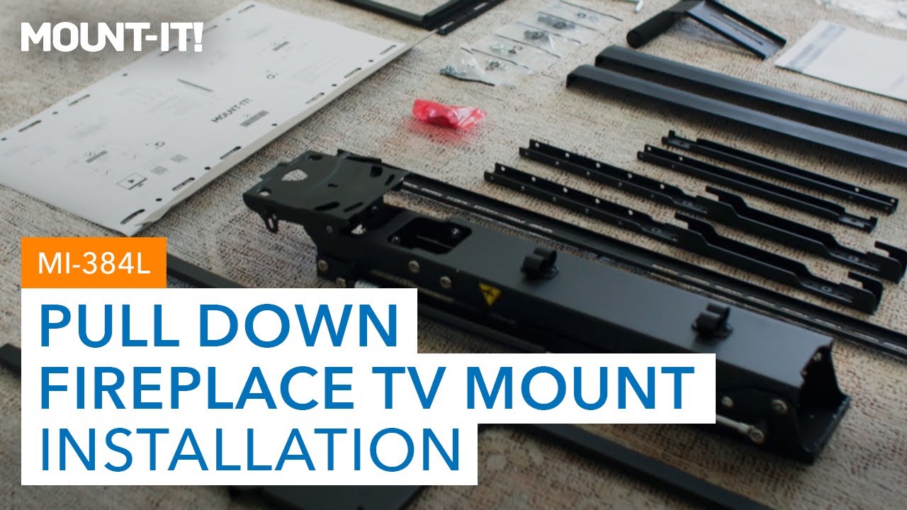 Pull Down Fireplace TV Mount | MI-384L (Installation)