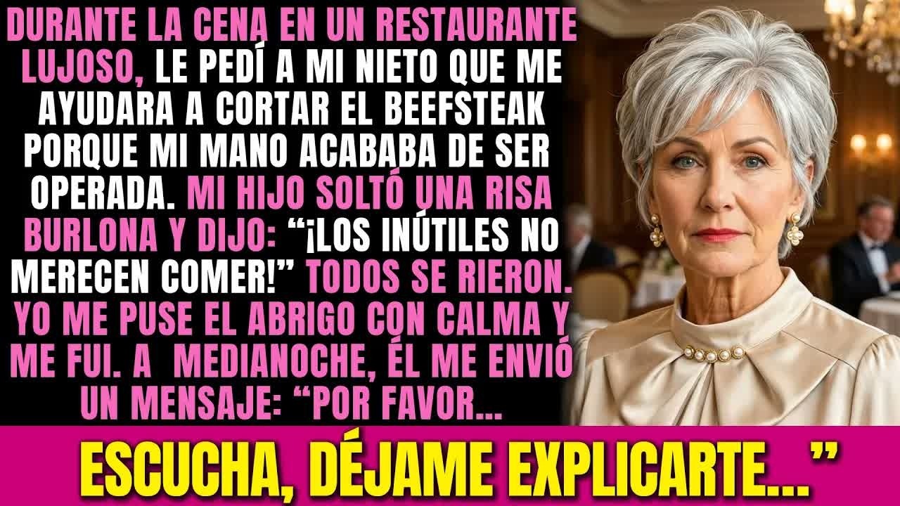 Mi hijo se burló cuando le pedí a mi nieto que me ayudara a cortar el bistec  A medianoche,…