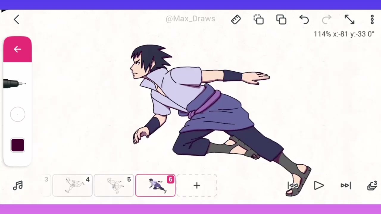 FlipaClip - Sasuke animation!