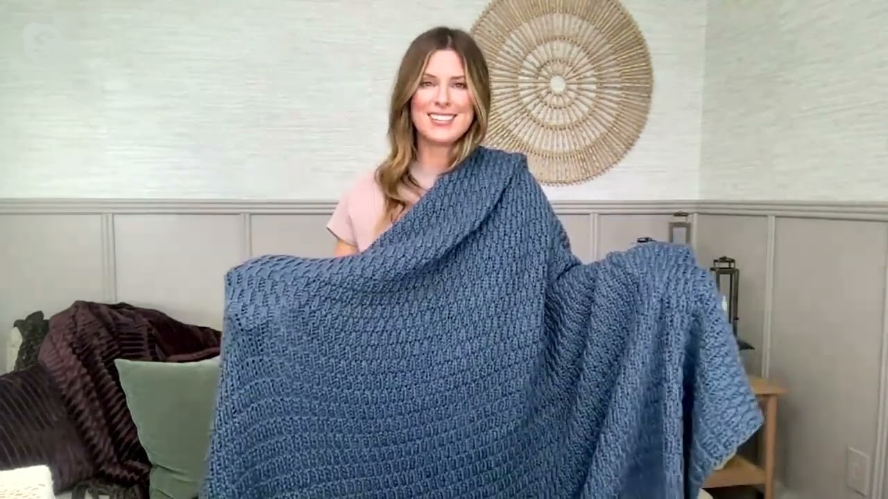 Home Reflections 60x70 Seed Stitch Knit Throw on QVC