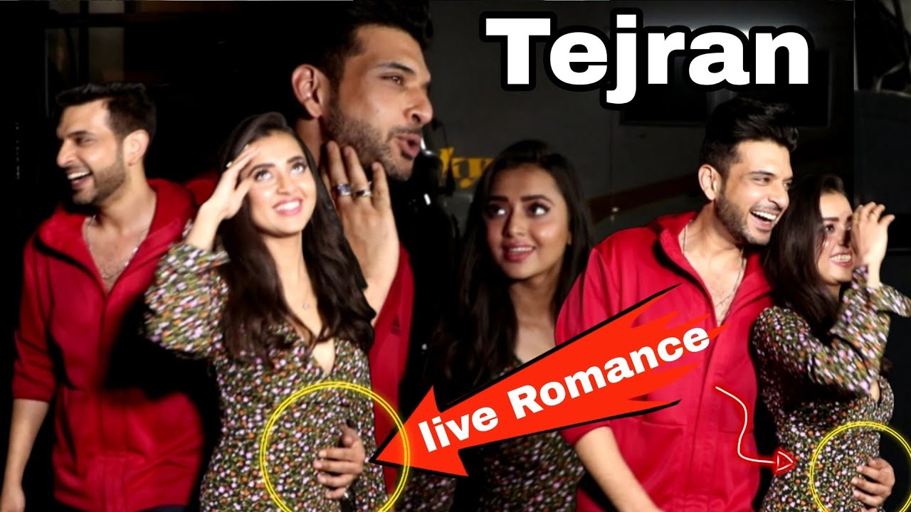#tejran Live Romance ❤💏🌹At Naagin 6 Set | Tejaswi Prakash Cute Moment With BF Karan Kundra