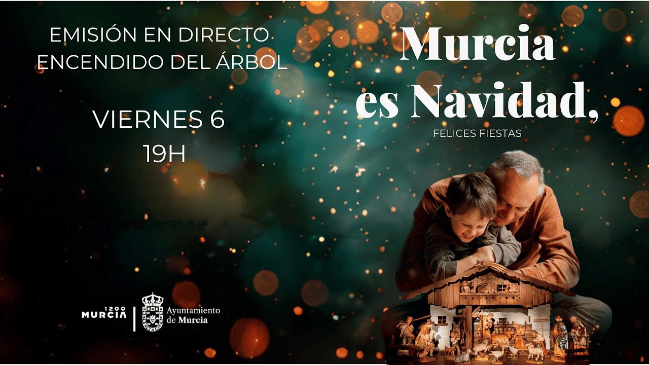 Encendido del Gran Árbol de Navidad de Murcia