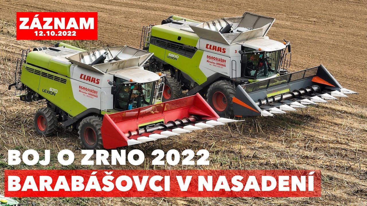 BOJ O ZRNO 2022 NAŽIVO #14 [ BARABÁŠOVCI V NASDADENÍ = Kombajny CLAAS v SLNEČNICI ]