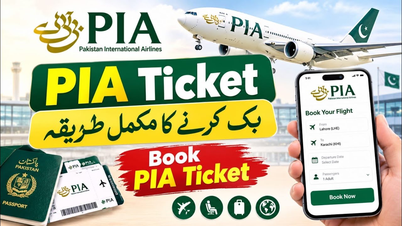 PIA Ticket kaise book kare | how to book Pia Airline ticket | Pia Air ticket kaise Hasil kare 