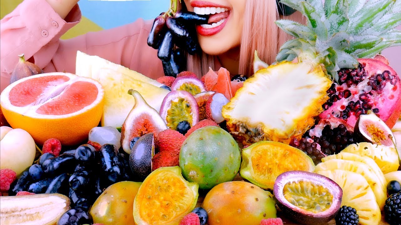 ASMR Exotic Fruit Platter | Crunchy Eating Sounds | No Talking 먹방