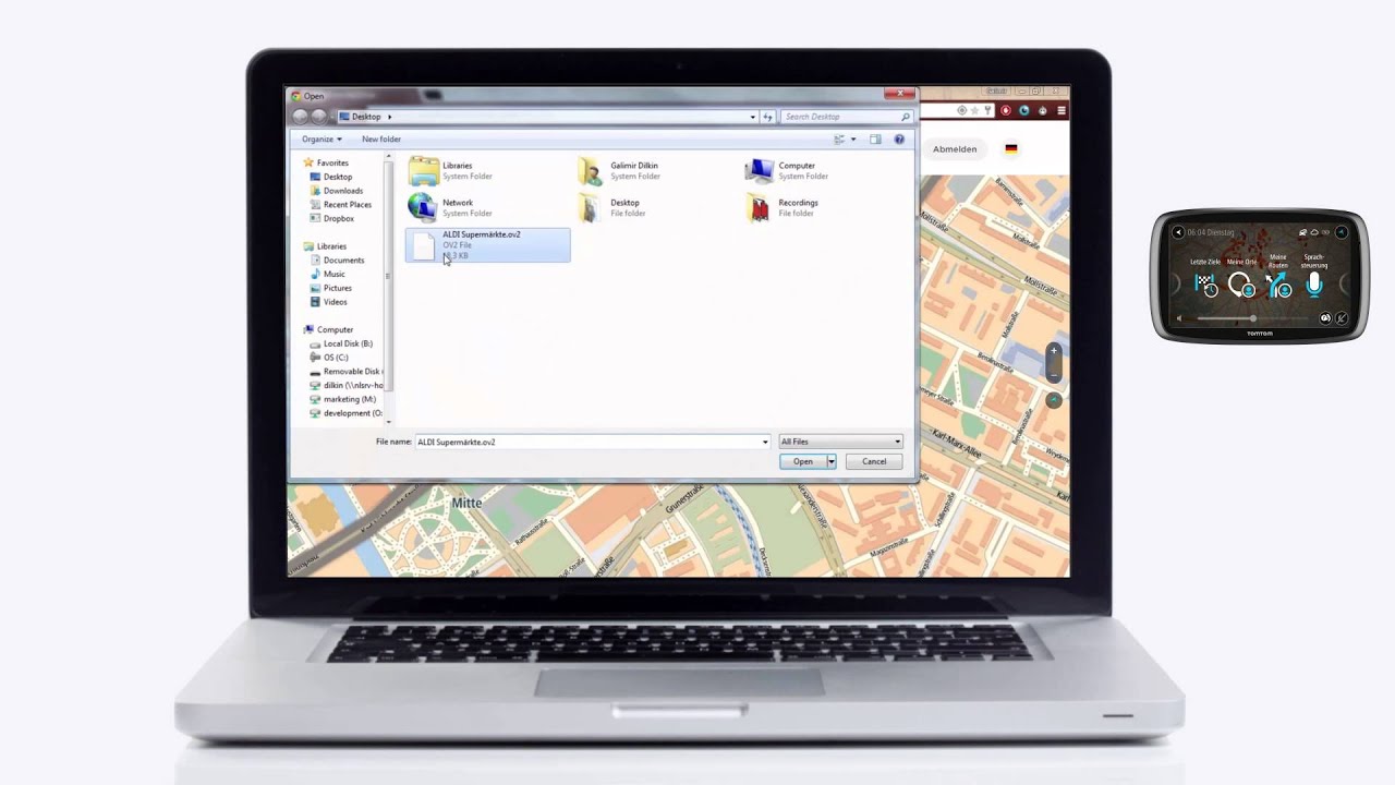 TomTom GO: Verwenden von MyDrive
