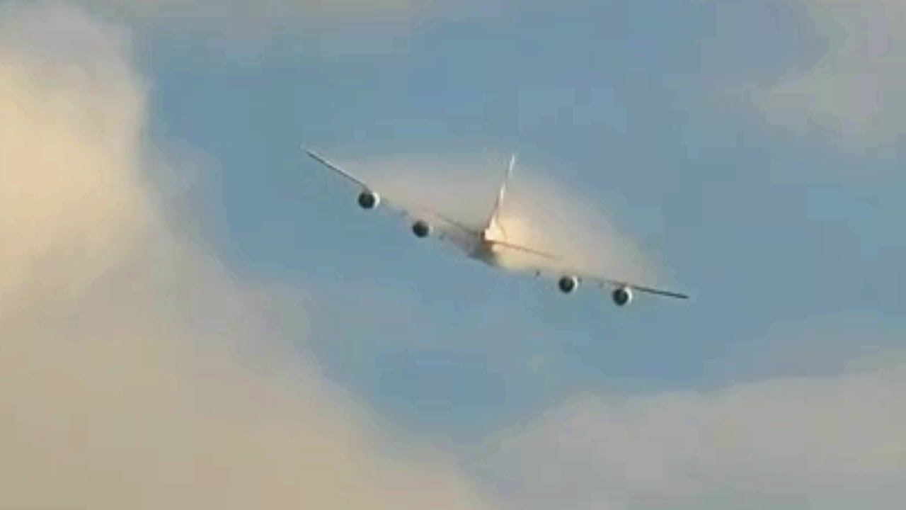 A380 Banking WING FLUFF Departing Birmingham Airport ( BHX )