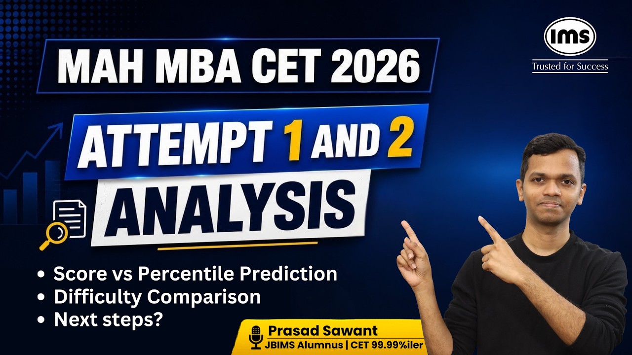 MAH MBA CET 2026: Attempt 1 & 2 Analysis | MBA CET Score vs Percentile 2026 | Next Steps | IMS India