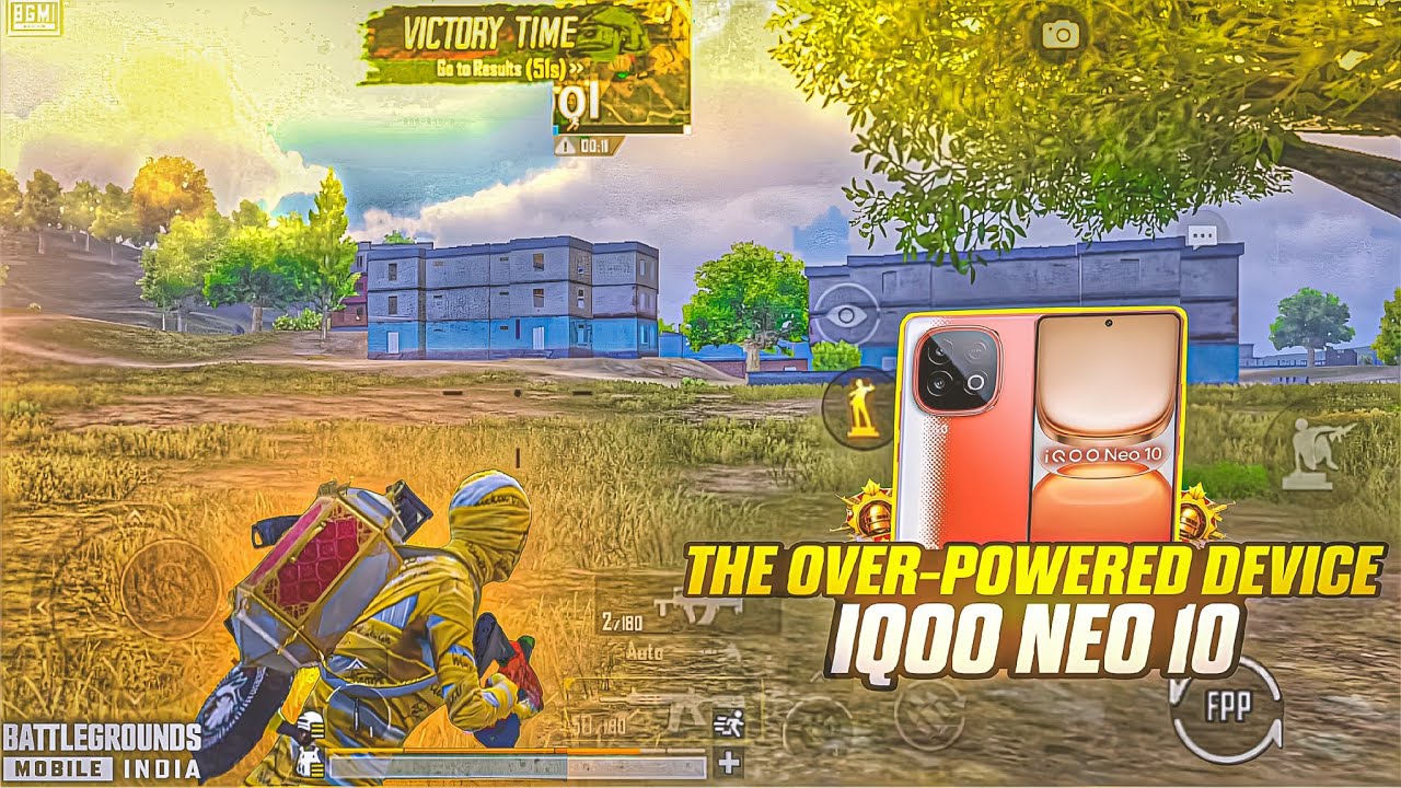 IQOO NEO 10 BGMI 4.1 NEW UPDATE 90/120 FPS TEST WITH FPS METER 🤡 IQOO NEO 10 BGMI 120 FPS GAMEPLAY 🔥