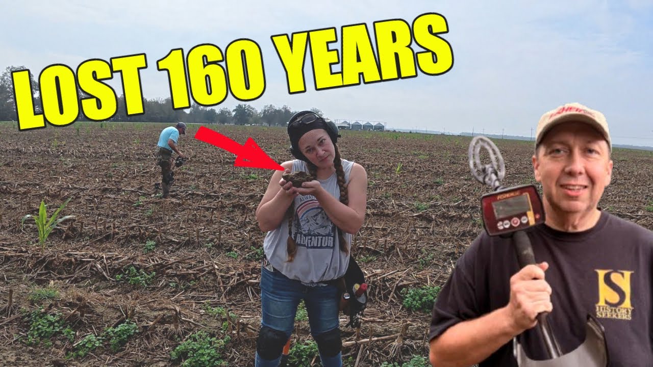 Girl Finds Items with a metal detector lost during the American Civil War.
