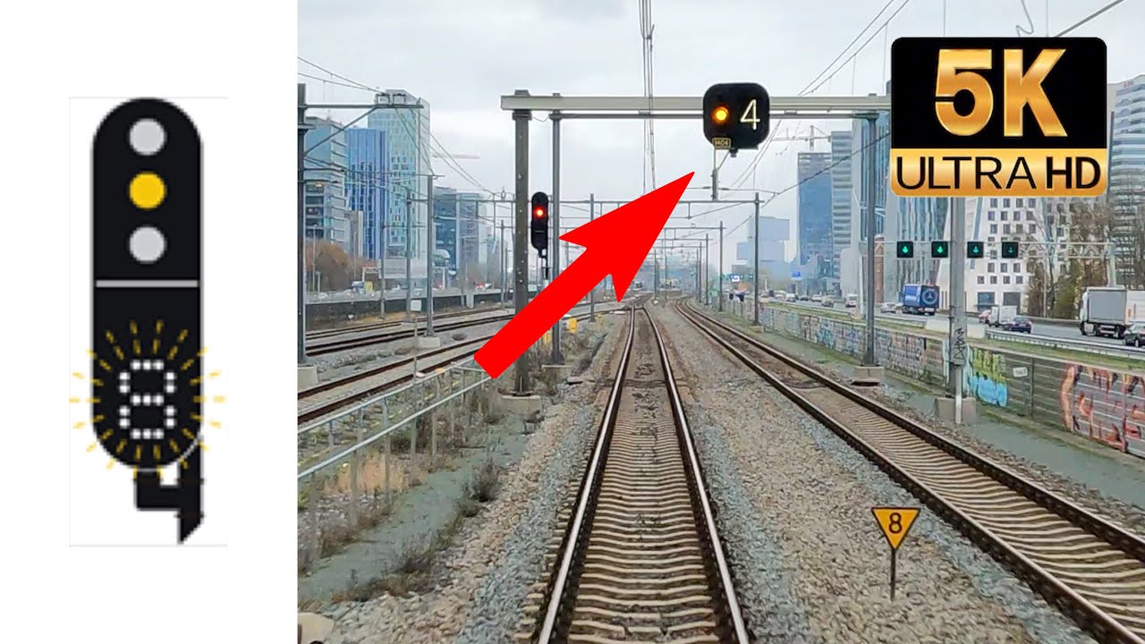 [5K] Spoorwegseinen uitgelegd DEEL 15: Geel knipperend getal [Shl - Ut CABVIEW HOLLAND 2dec 2020]