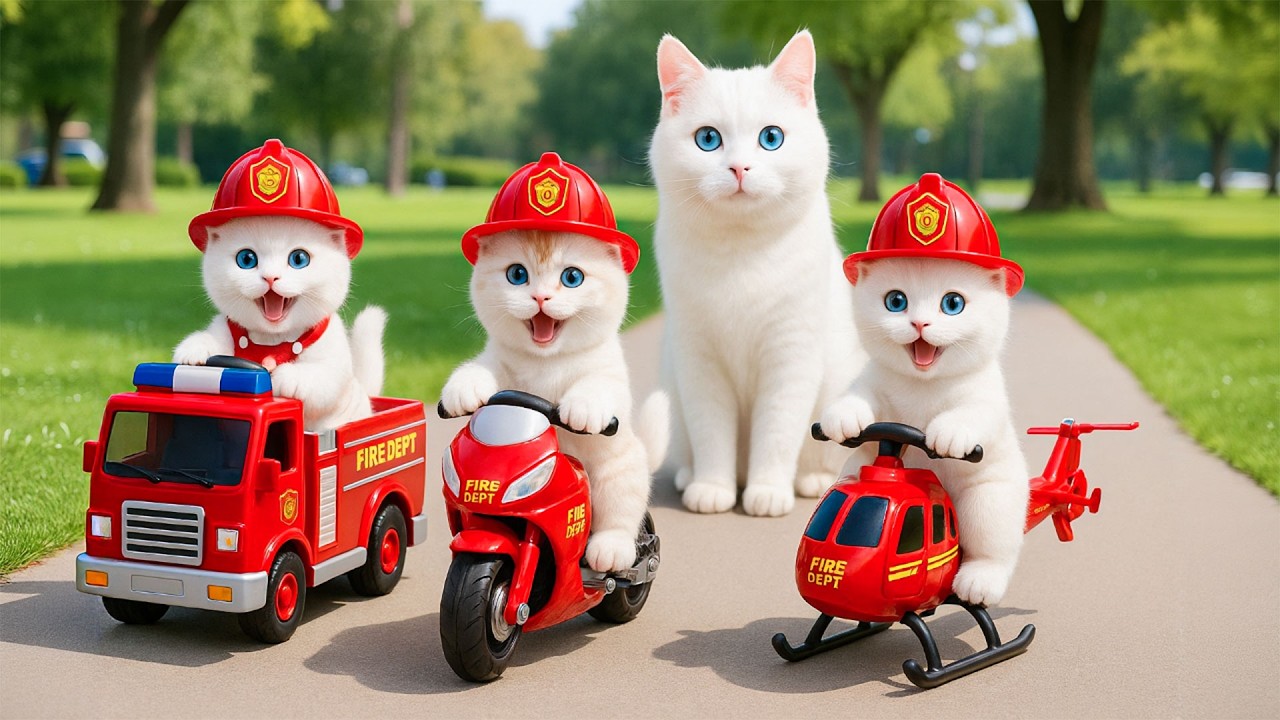 Ginger Cat’s Brave Moment 😭🛡️This Firefighter Family Never Backs Down 😱🚒