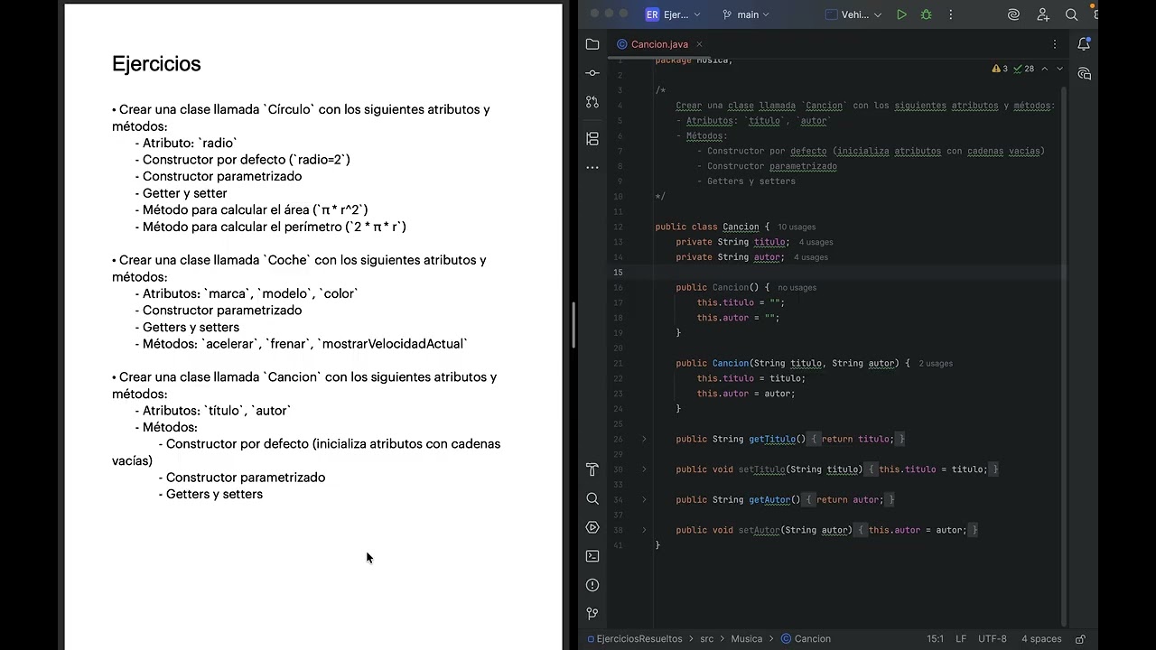 Java | Clases y objetos | Solución ejercicio 3 #shorts