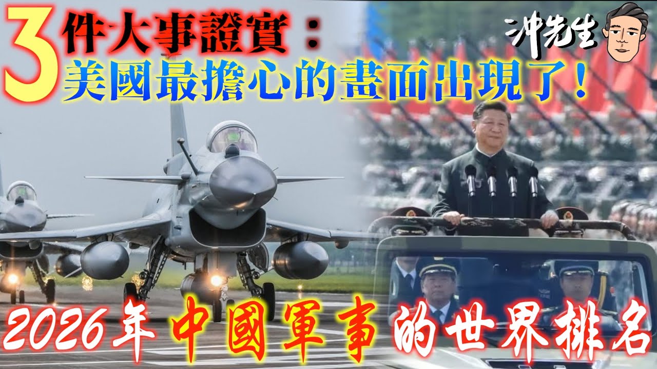 3件大事證實：美國最擔心的畫面出現了！2026年中國軍事的世界排名｜沖出黎講