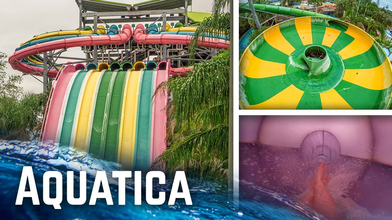 Aquatica Water Park Orlando - Water Slides POV & Overview