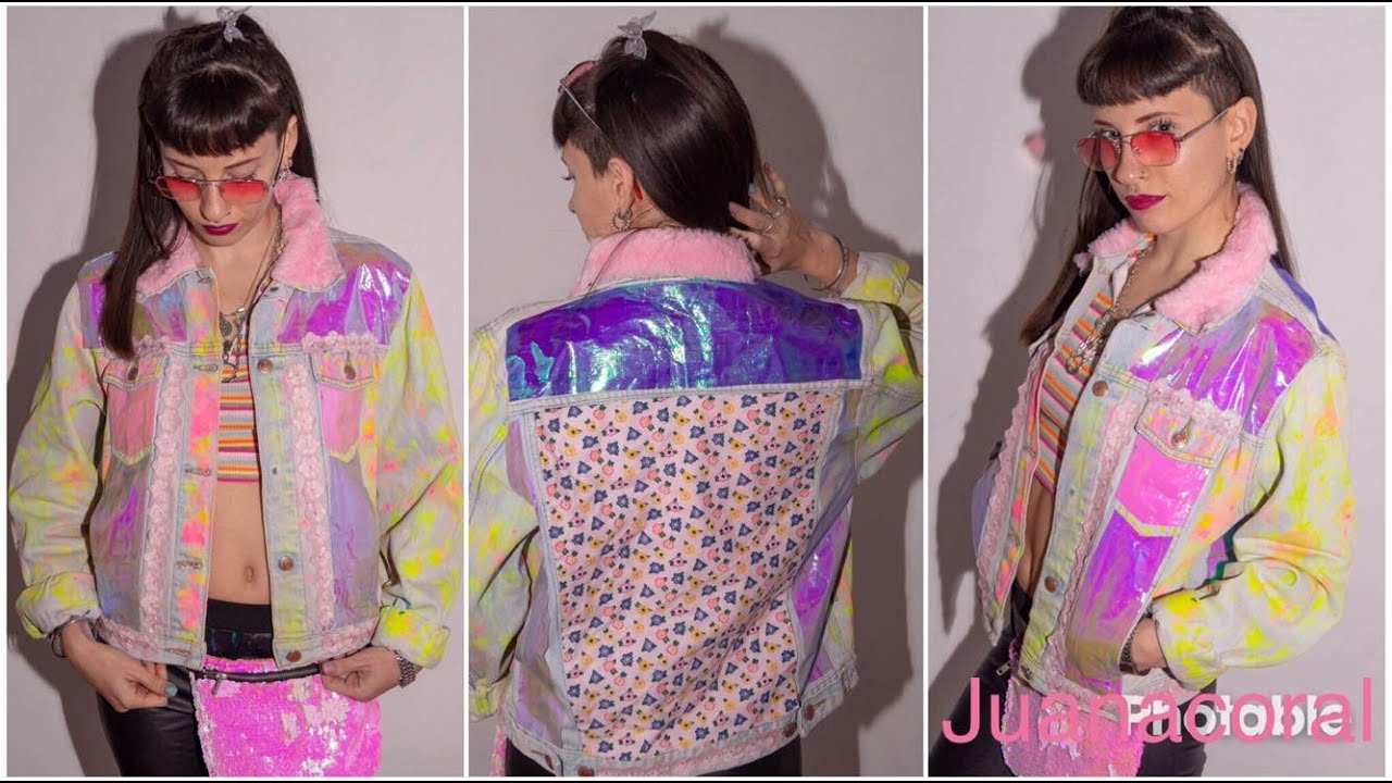 DIY Ropa Campera de Jean de Vieja a Nueva Estilo TUMBLR Manualidades Faciles Juana Coral 2019