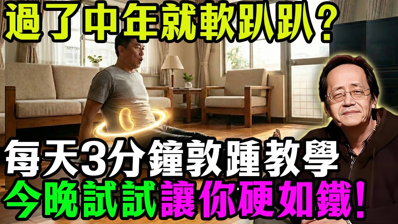 過了中年就軟趴趴？每天三分鐘敦踵教學，一晚不倒找回男人自信#倪海廈 #中醫養生 #前列腺 #壯陽 #經方