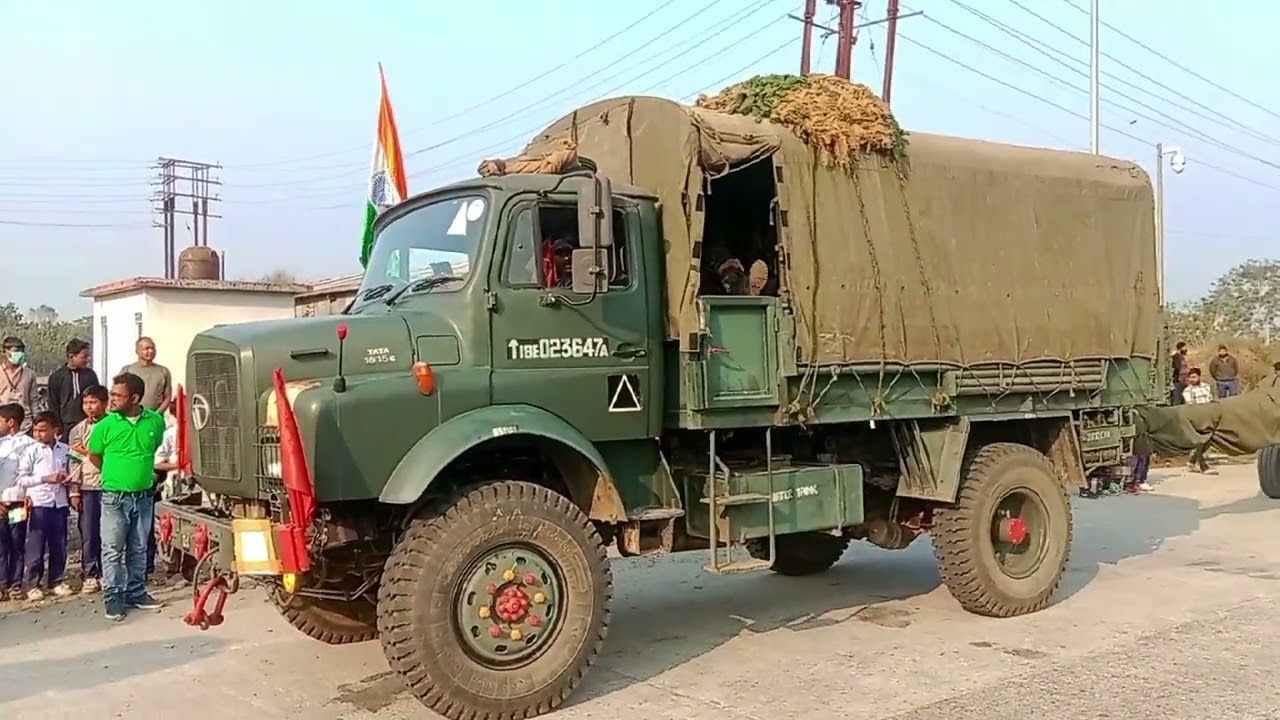 Indian Army Vehicles at Toll Plaza For Public View