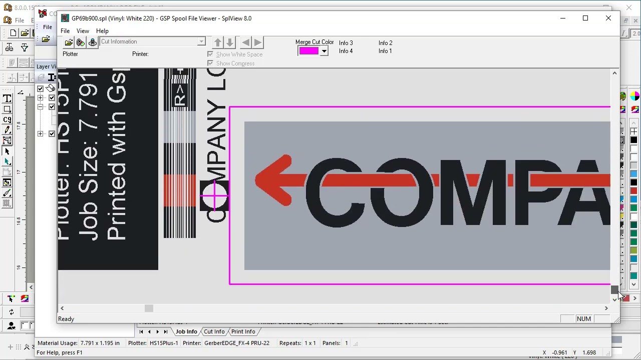 OMEGA 8.0 Print Alignment Pattern