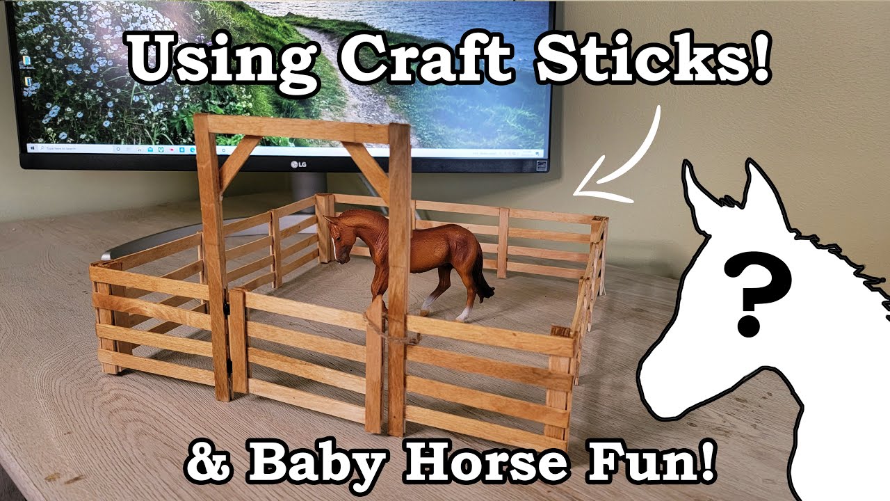 Breyer / Schleich Dollar Store Fence & Gate! Fun DIY using Craft Sticks