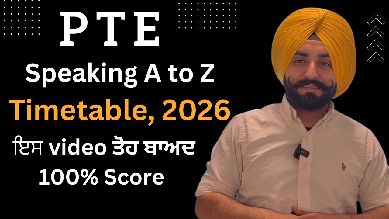 PTE Speaking timetable 2026, how to get 90 in Speaking ( Gurwinder PTE )