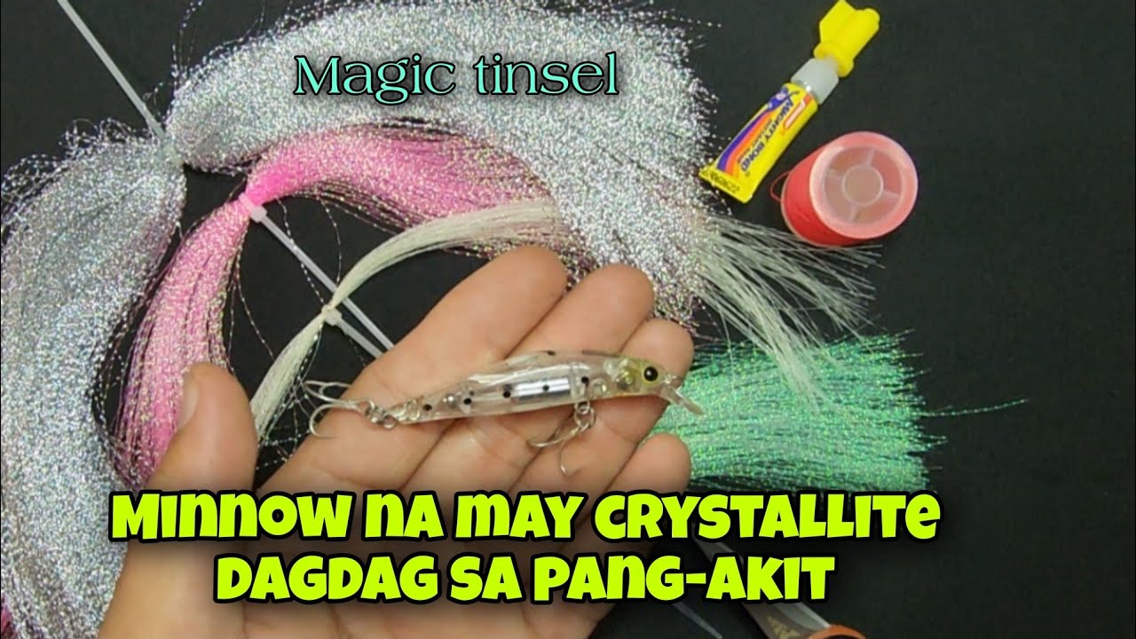 Minnow na may crystallite dagdag sa pang-akit | lure with magic tinsel | fishing in the Philippines