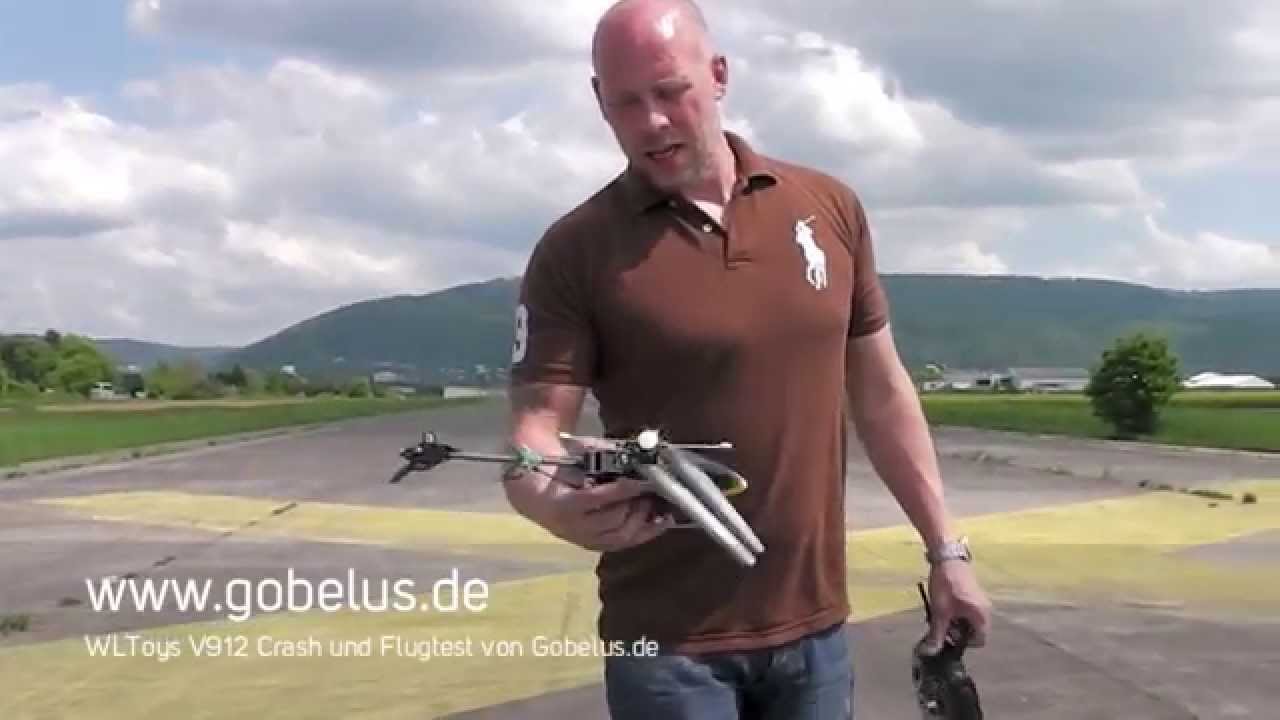 WLToys V912 RC Heli Crash und Flugtest von Gobelus.de