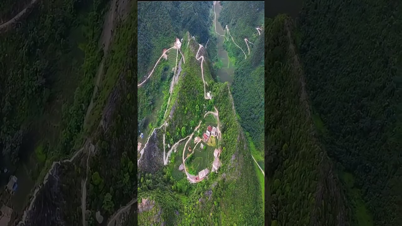 Villages on mountaintops in Guangxi Province #travel #discoverchina