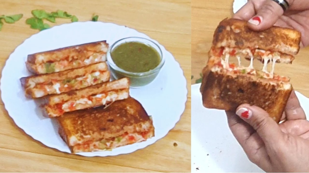 5 मिनट में Instant Cheese Bread Sandwich | Crispy & Cheesy | Cheese Bread Sandwich