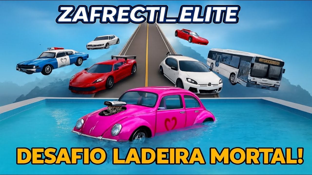 9 CARROS vs 3 TRITURADORES: Algum deles vai chegar na Piscina? (BeamNG.drive)