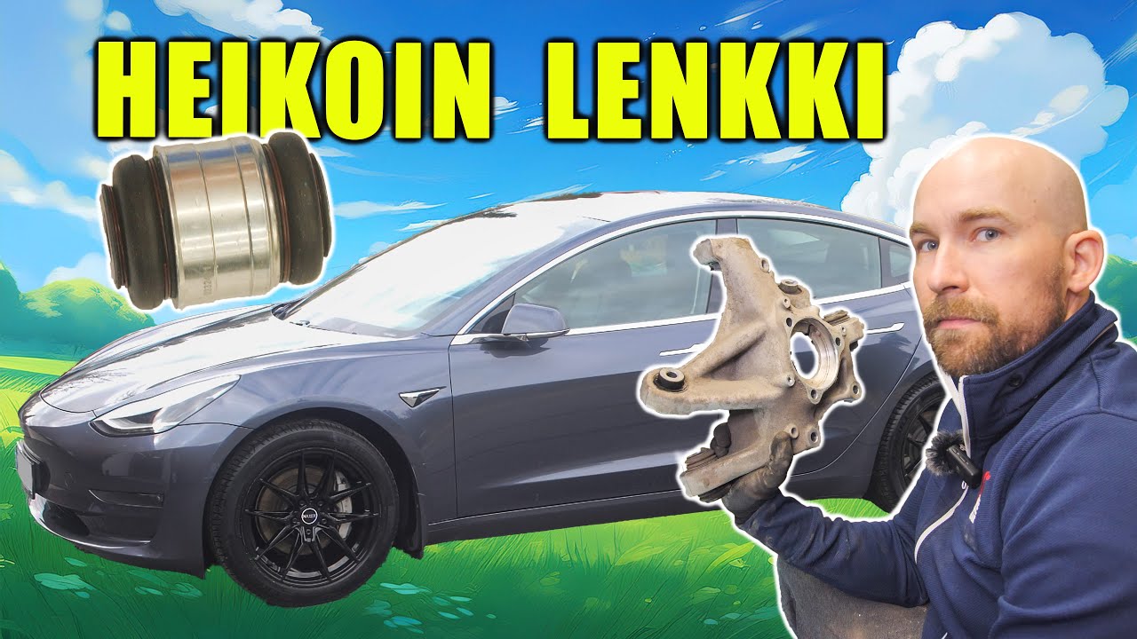 Tesla Model 3 takapään ylä- ja alatukivarsien puslat. Vaihdetaan itse!