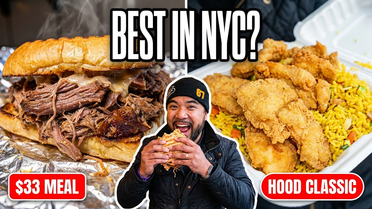 (NYC Vlog) Hood Chinese take-out in Brooklyn - Turkey Leg Sandwich and more