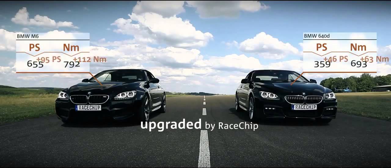 BMW M6 vs BMW 640d upgraded by RaceChip Chiptuning