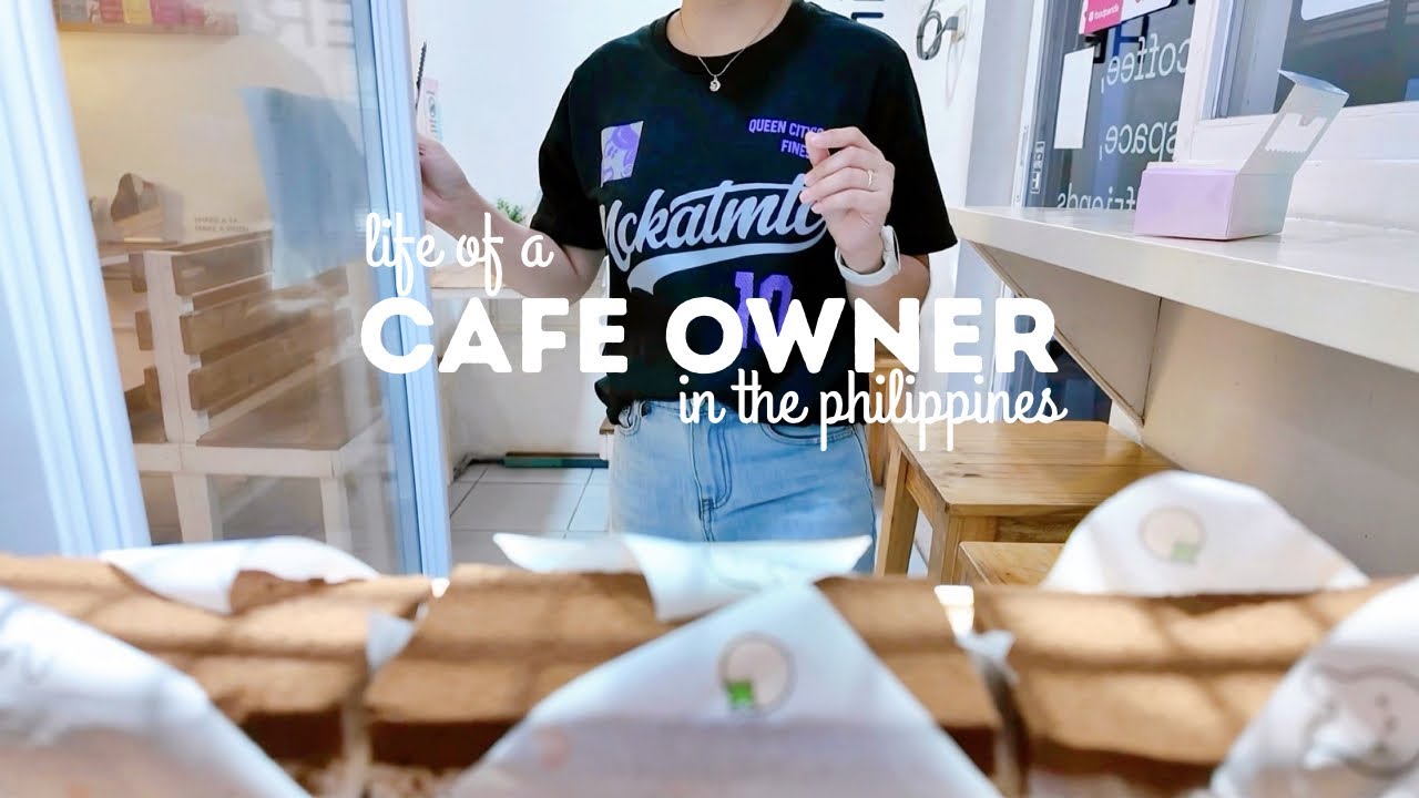 running a cafe on rainy days | online orders keeping us alive, custom cake, slow days cafe vlog