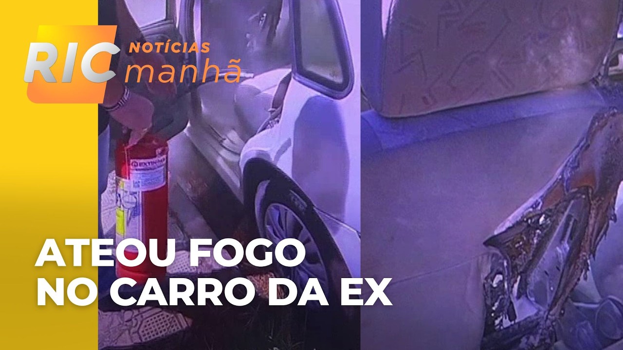 Mulher sofre perseguições do ex-marido médico; homem faz ameaças e queima o carro da ex-mulher