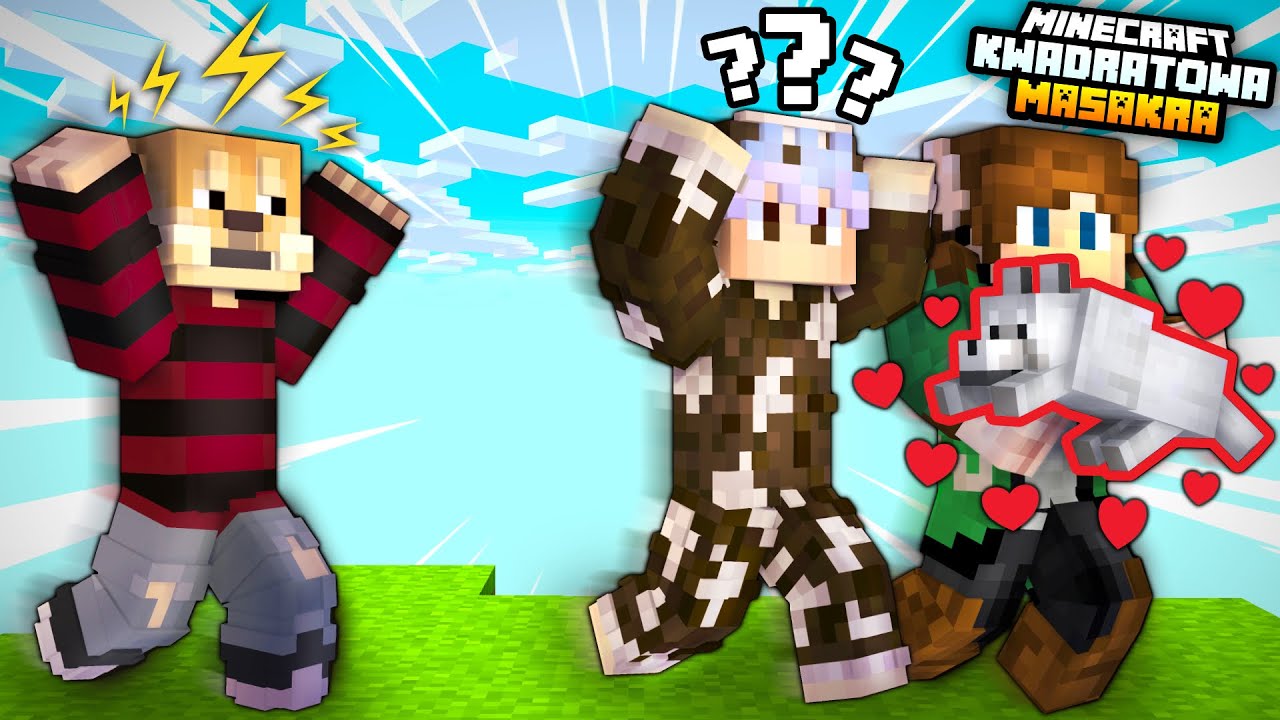 PORWALIŚMY Z EWRONEM PSA NEXE! (Minecraft Kwadratowa Masakra)