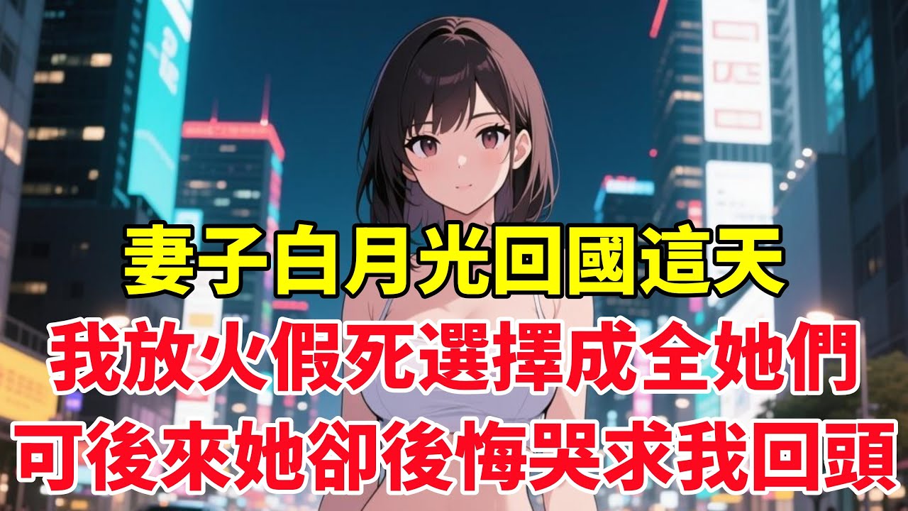 妻子白月光回國這天，我放火假死選擇成全她們，可後來她卻後悔哭求我回頭！#小说推荐 #一口气看完
