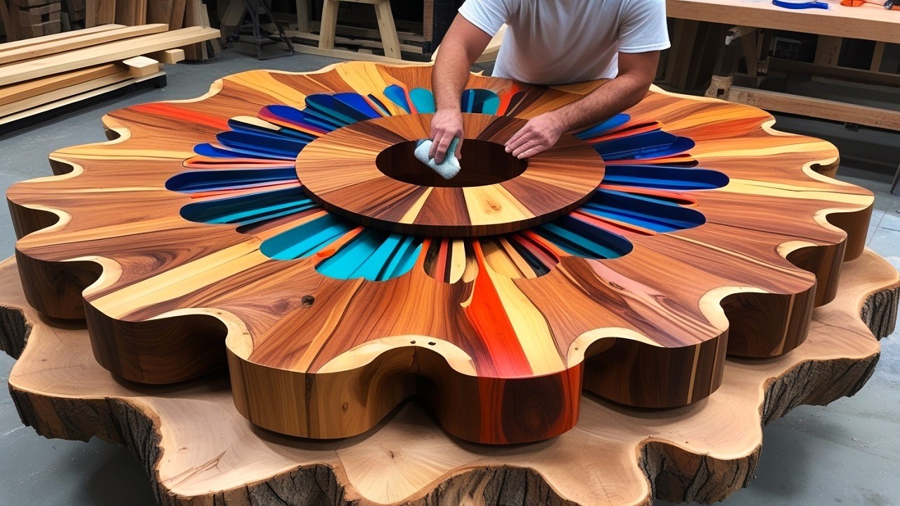 Crazy Wood Restoration Skills: From a Worthless Burnt Giant Hollow Log to a Spectacular Work of Art