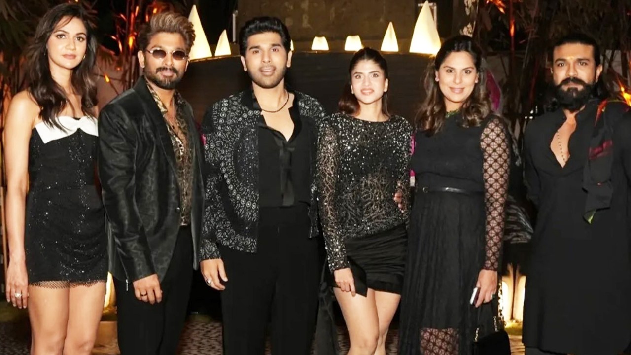 Allu Arjun, Ram Charan at Allu Sirish Pre Wedding Party | Allu Sneha | Everyday Cinema