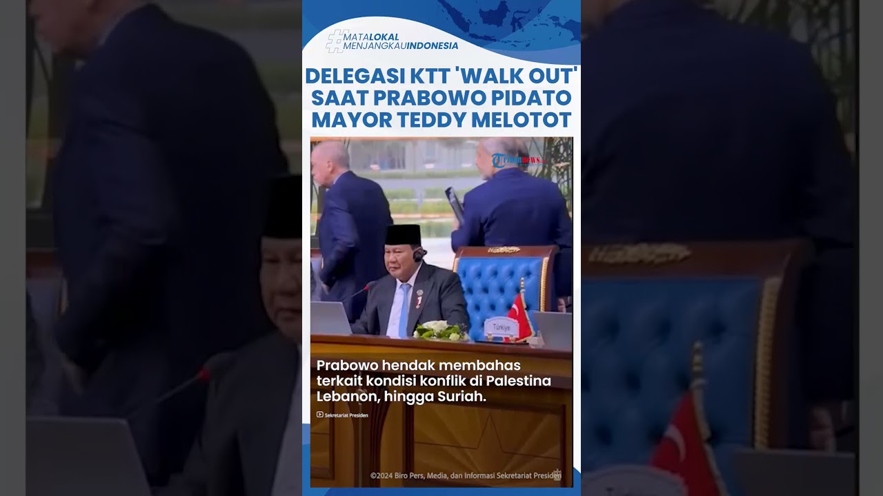 Mayor Teddy Kerutkan Alis hingga Melotot Beberapa Delegasi KTT D-8 Keluar saat Prabowo Mulai Pidato