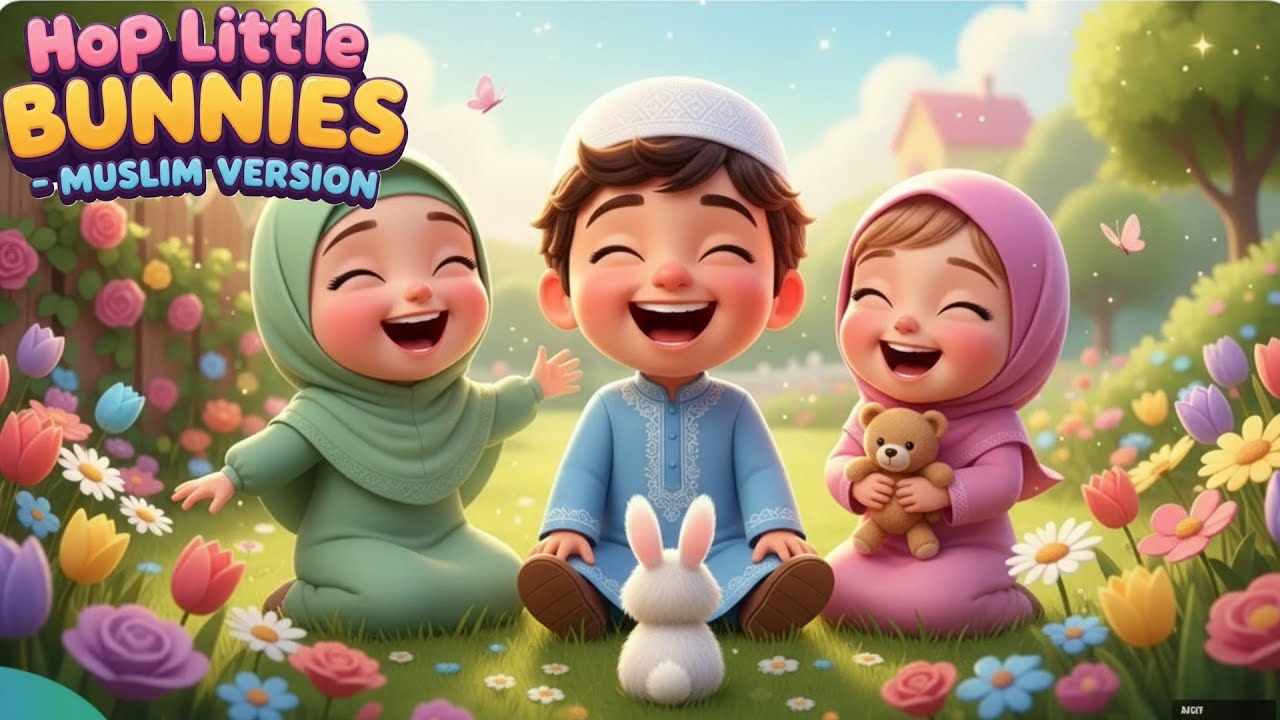 Hop Little Bunnies 🐰 Islamic Kids Song | Muslim Nursery Rhyme